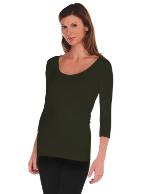 3/4 Sleeve Solid Tee