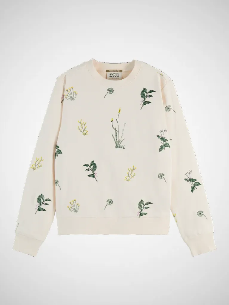 All Over Embroidery Regular Sweater