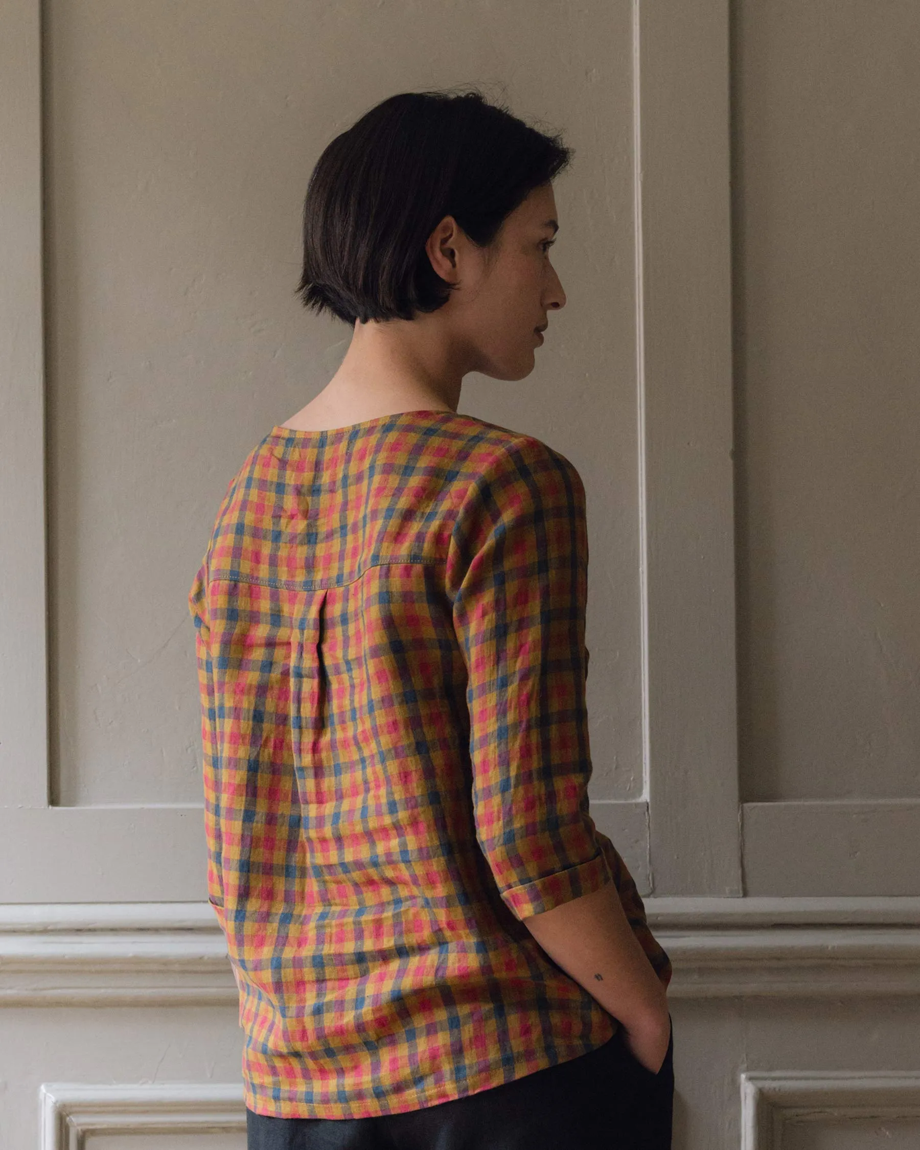 Blouse No.12 Everyday Linen shirt in Islington Check
