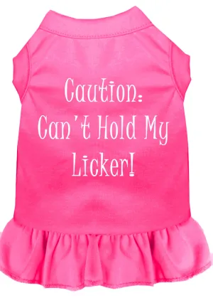 Can't Hold My Licker Screen Print Dress Bright Pink Xxxl