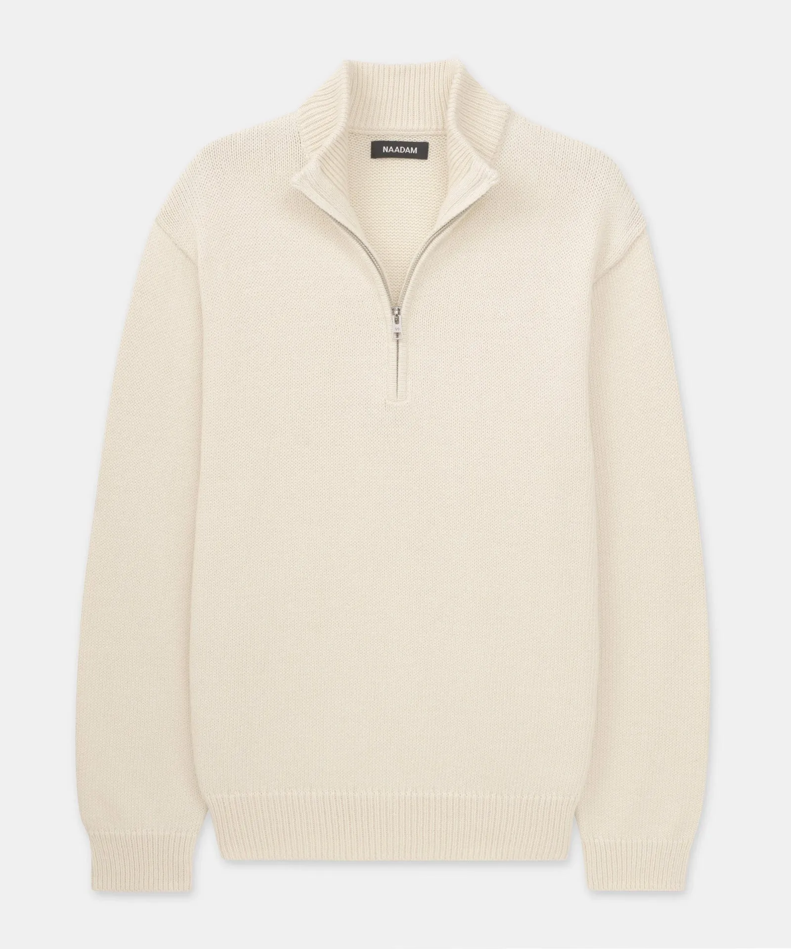 Cotton Relaxed Quarter Zip Sweater