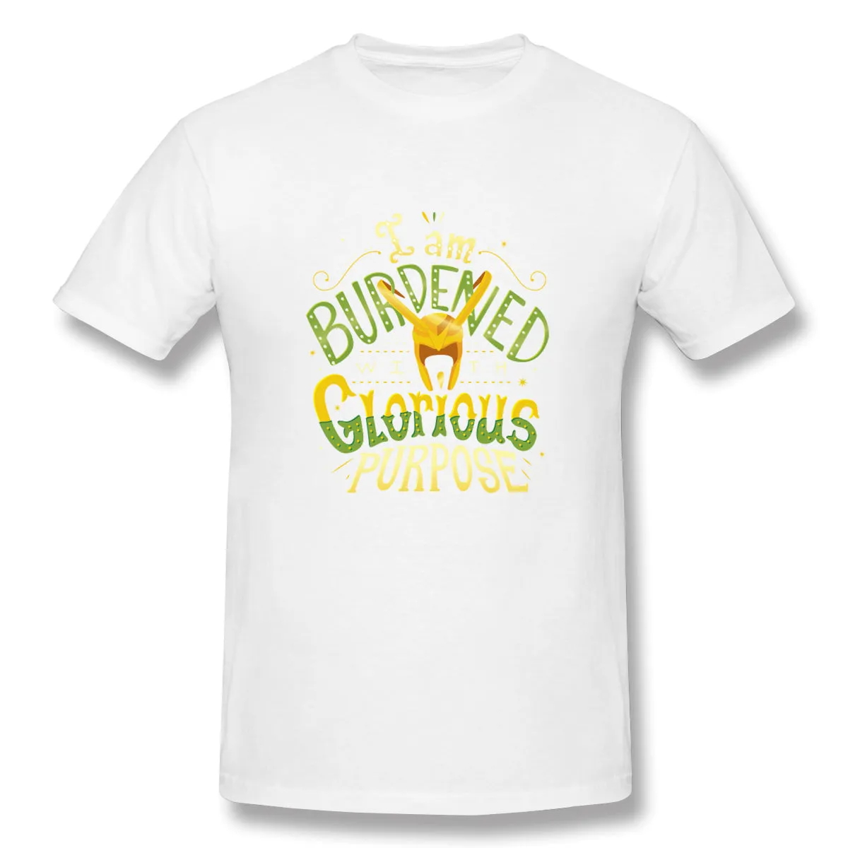 Cotton T Shirt for Men Glorious Purpose Comfortable Crew Neck Short Sleeves Tees