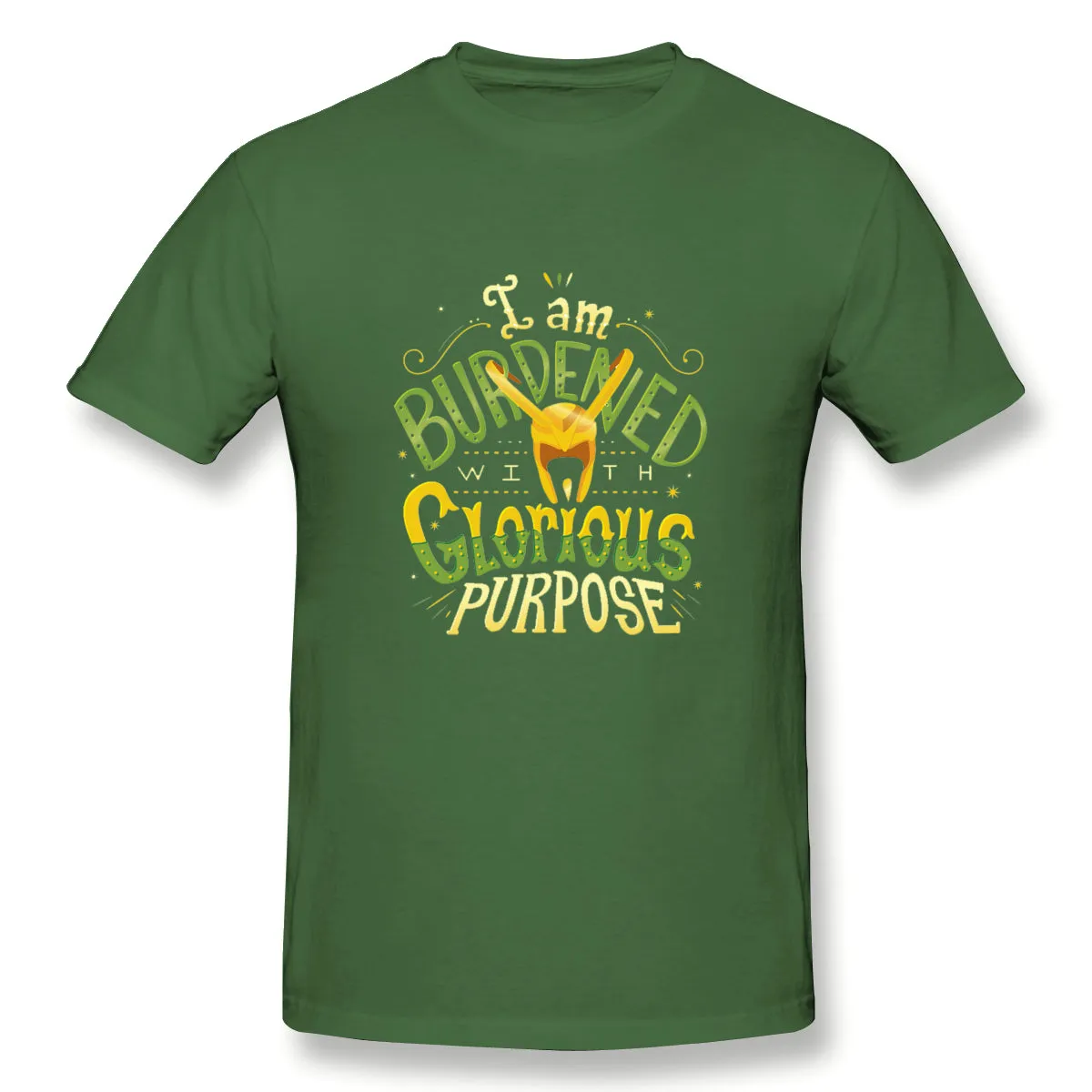 Cotton T Shirt for Men Glorious Purpose Comfortable Crew Neck Short Sleeves Tees