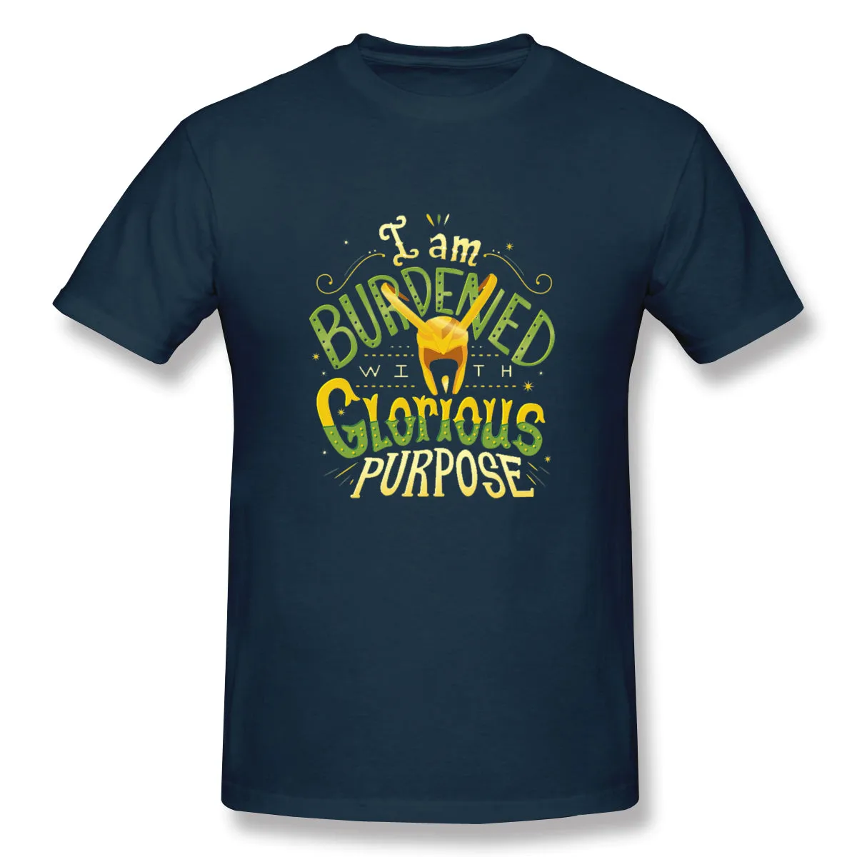 Cotton T Shirt for Men Glorious Purpose Comfortable Crew Neck Short Sleeves Tees