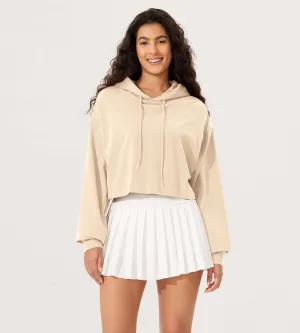 Cropped Cotton Soft Long Sleeve Pullover Hoodies