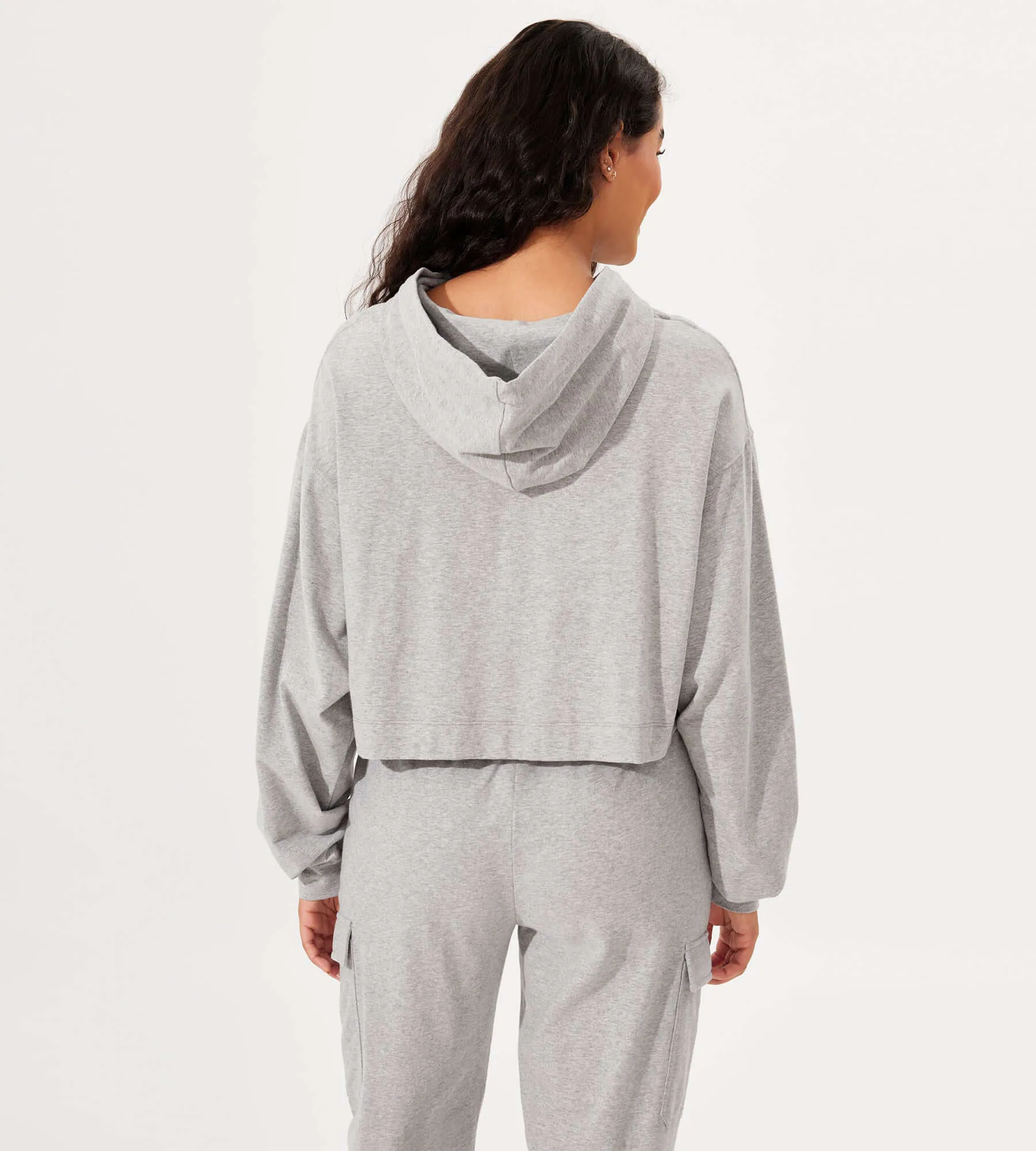 Cropped Cotton Soft Long Sleeve Pullover Hoodies