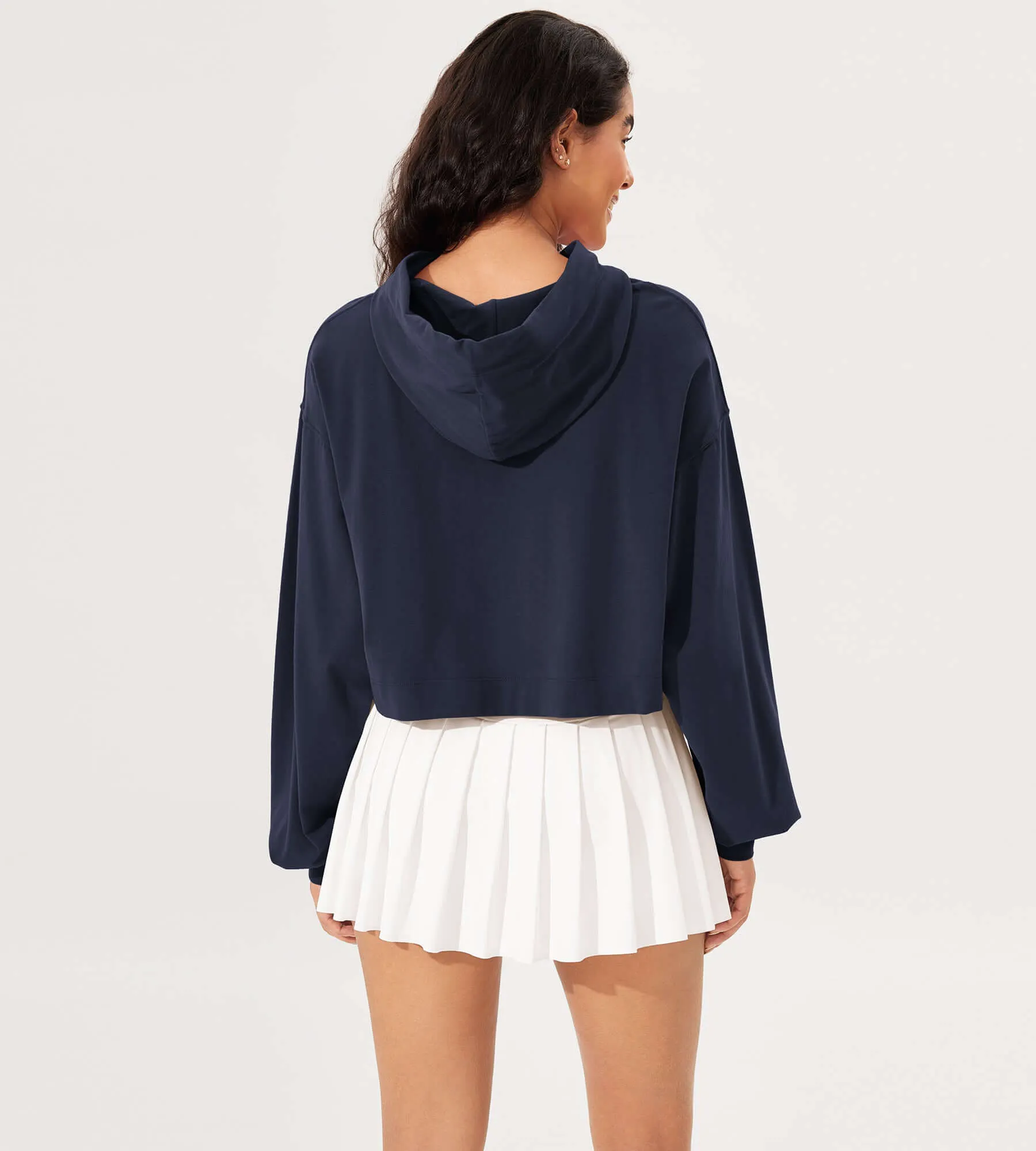 Cropped Cotton Soft Long Sleeve Pullover Hoodies