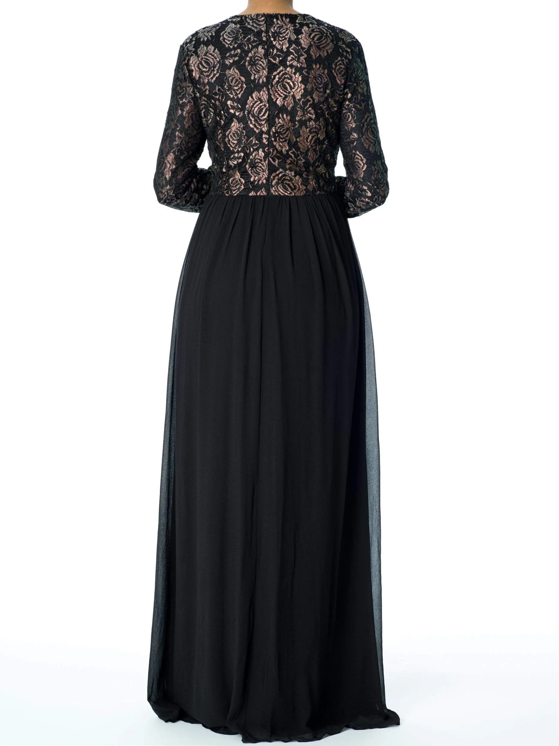 FAIRYTALE Lace detail chiffon dress