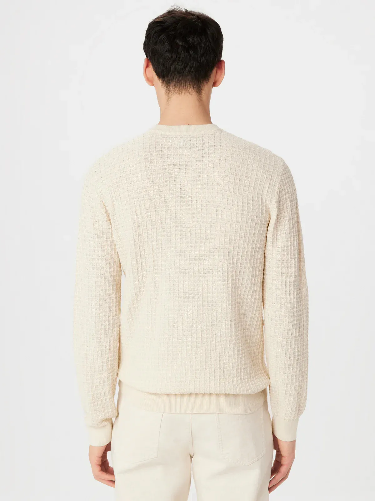 FO1130331 Sea Cell Waffle Sweater