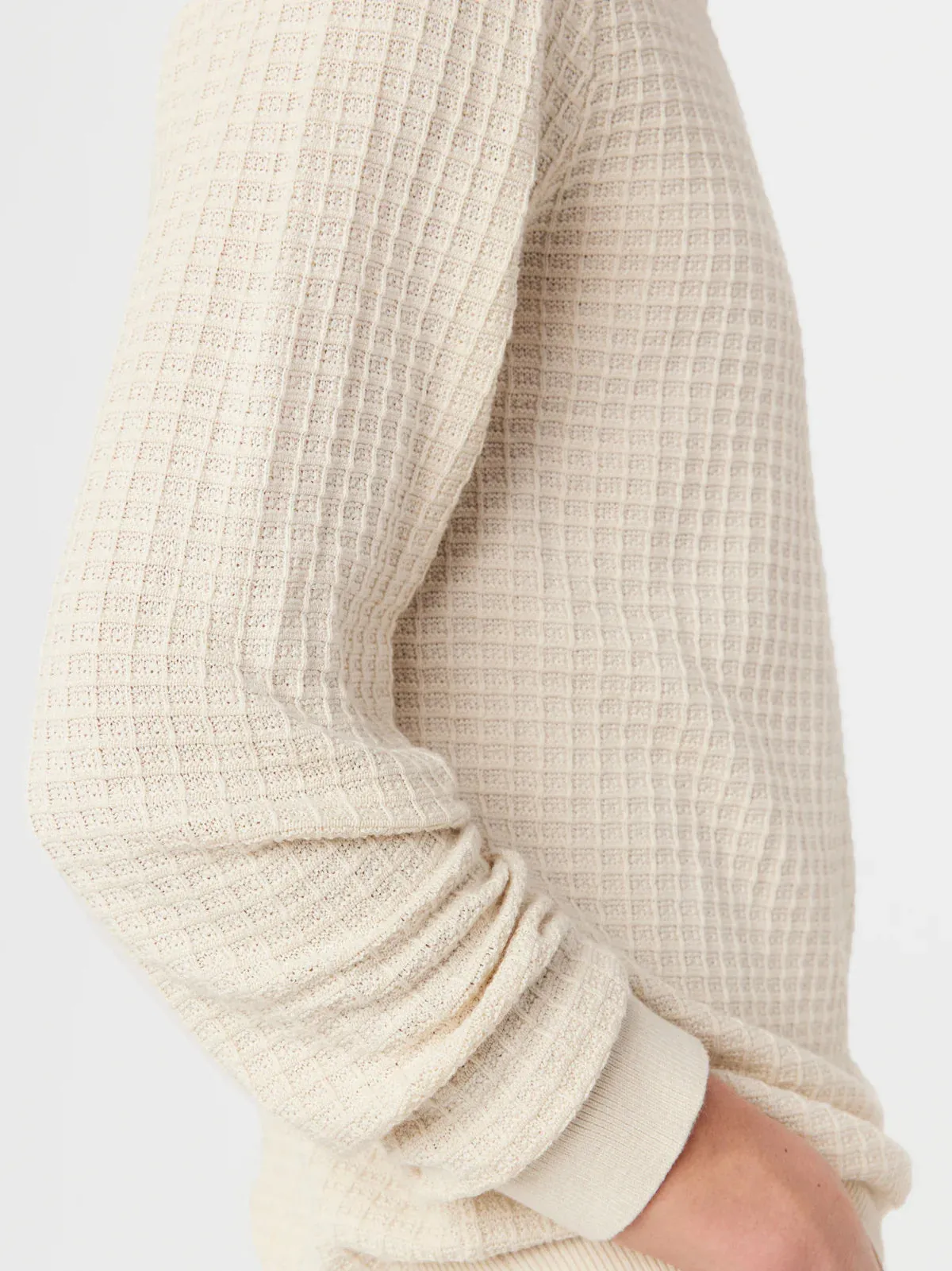 FO1130331 Sea Cell Waffle Sweater