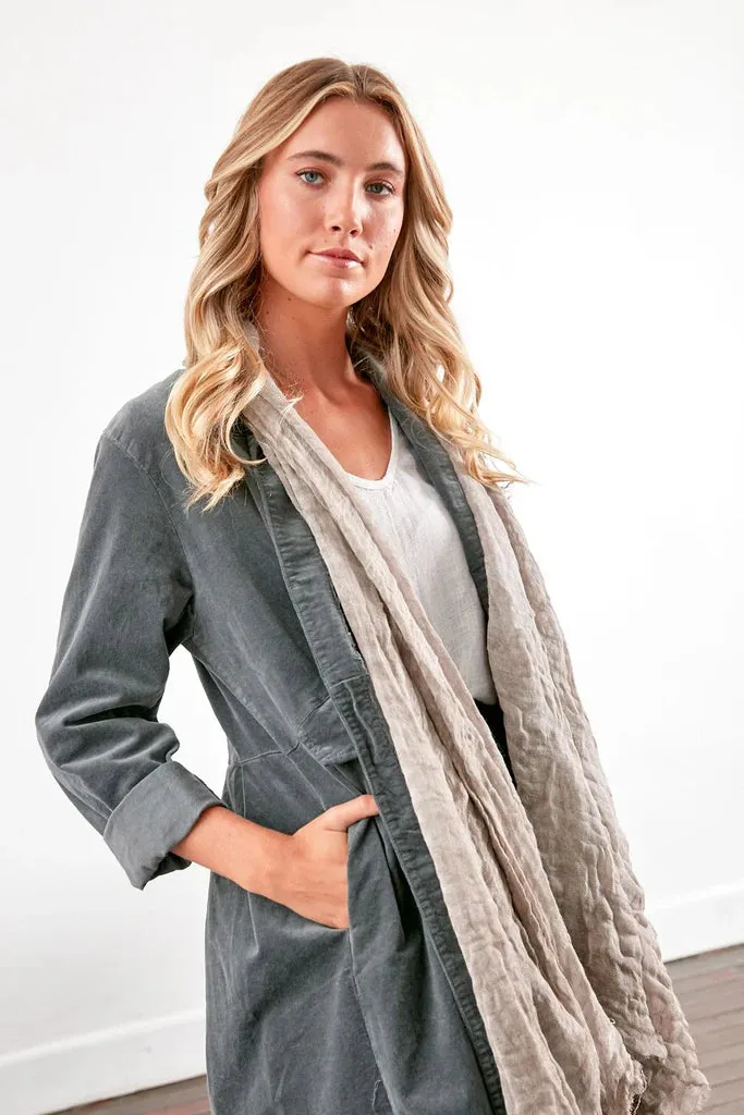 Frederic Italian Velvet Coat | Mushroom