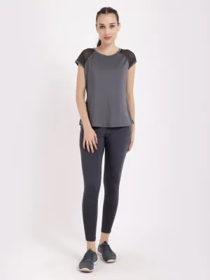 Grey Mesh Classy Lady Tee