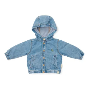 Hooded Denim Cardigan