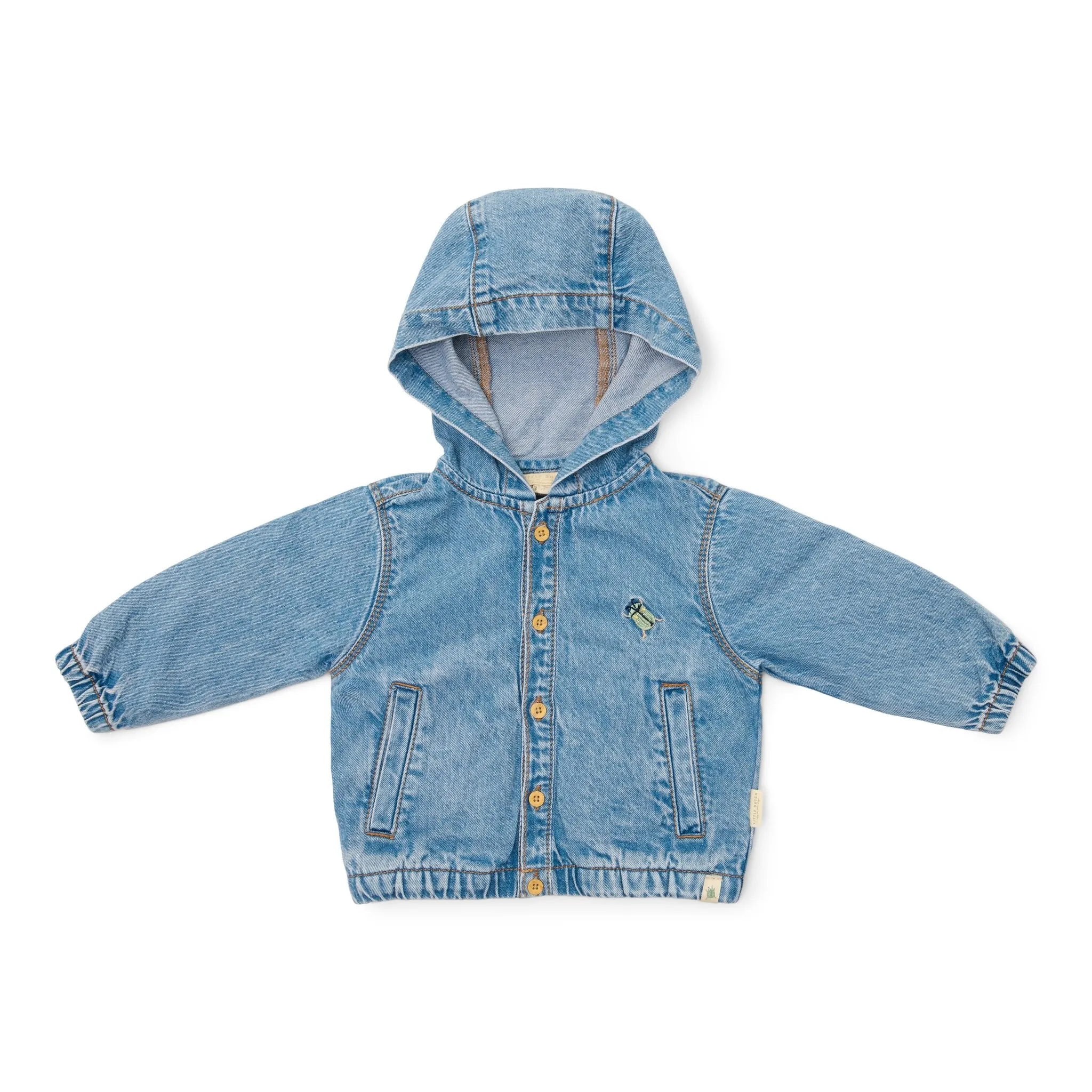 Hooded Denim Cardigan