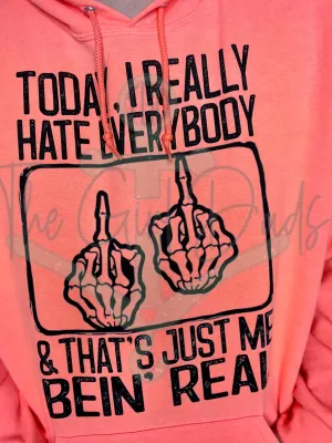 I Really Hate Everybody Top Design