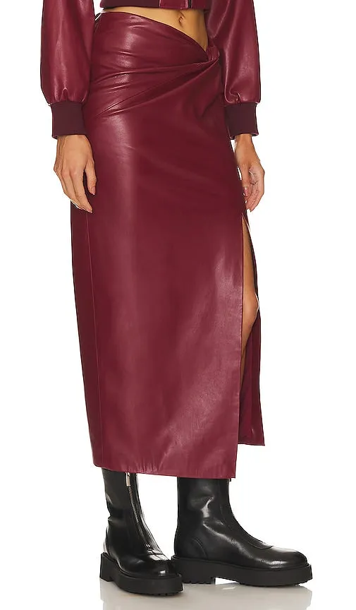 LAMARQUE Eileen Midi Skirt in Burgundy