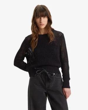 Levi's® Womens Superbloom Crochet Sweater - Caviar