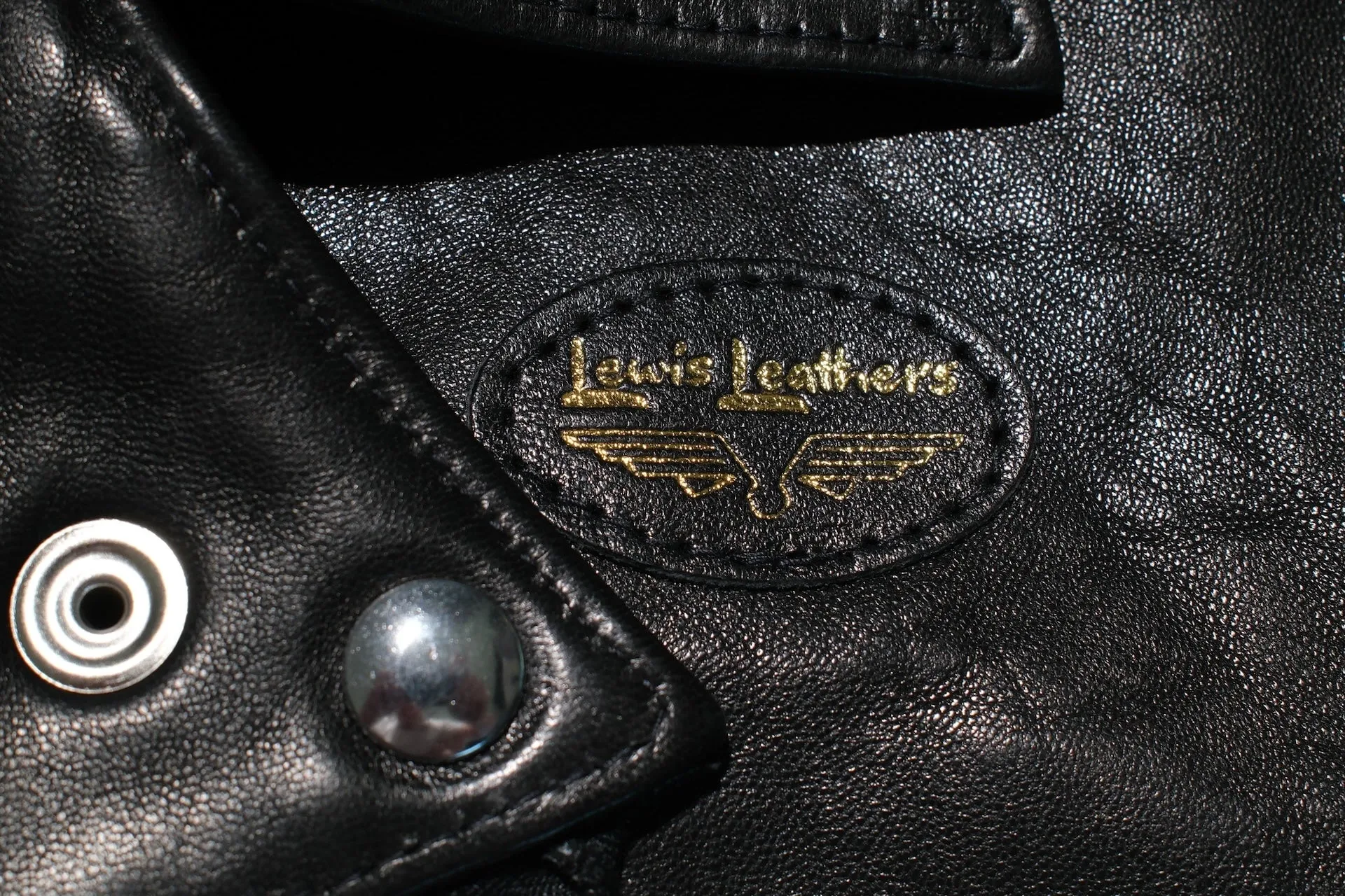 Lewis Leathers Black Sheepskin Lightning 402T (Tight fit)