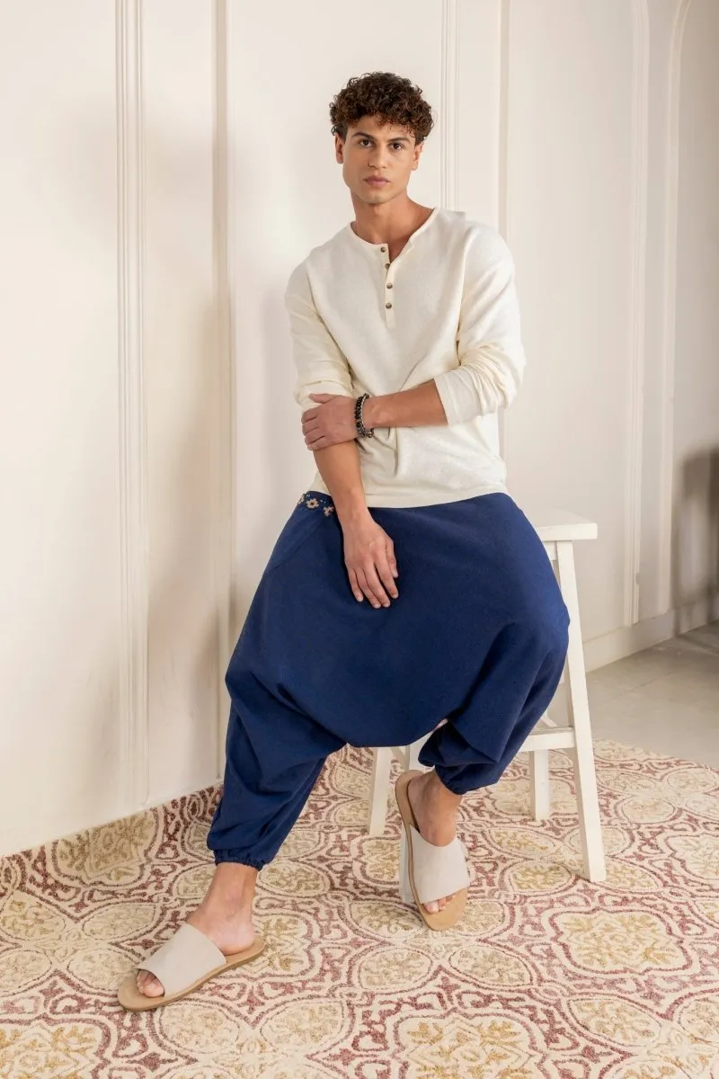 Men's Aladdin Harem Pants | Dark Blue