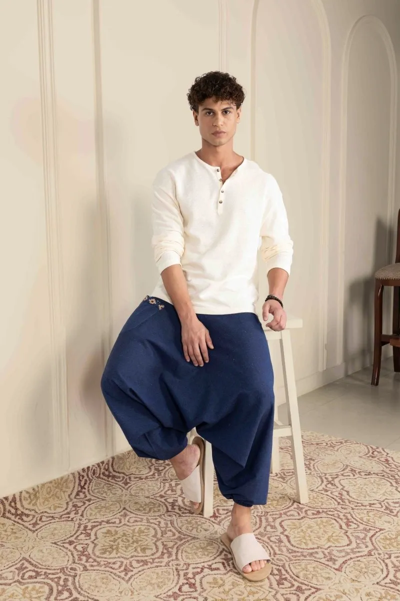 Men's Aladdin Harem Pants | Dark Blue