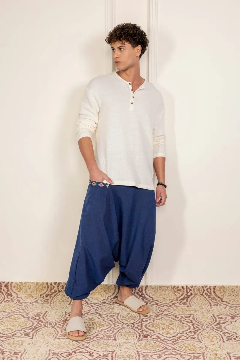 Men's Aladdin Harem Pants | Dark Blue