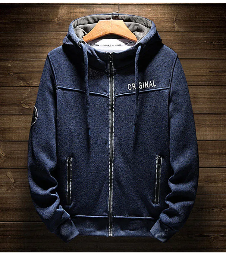 Men's Autumn Casual Soft Warm Hoodie With Zipper
