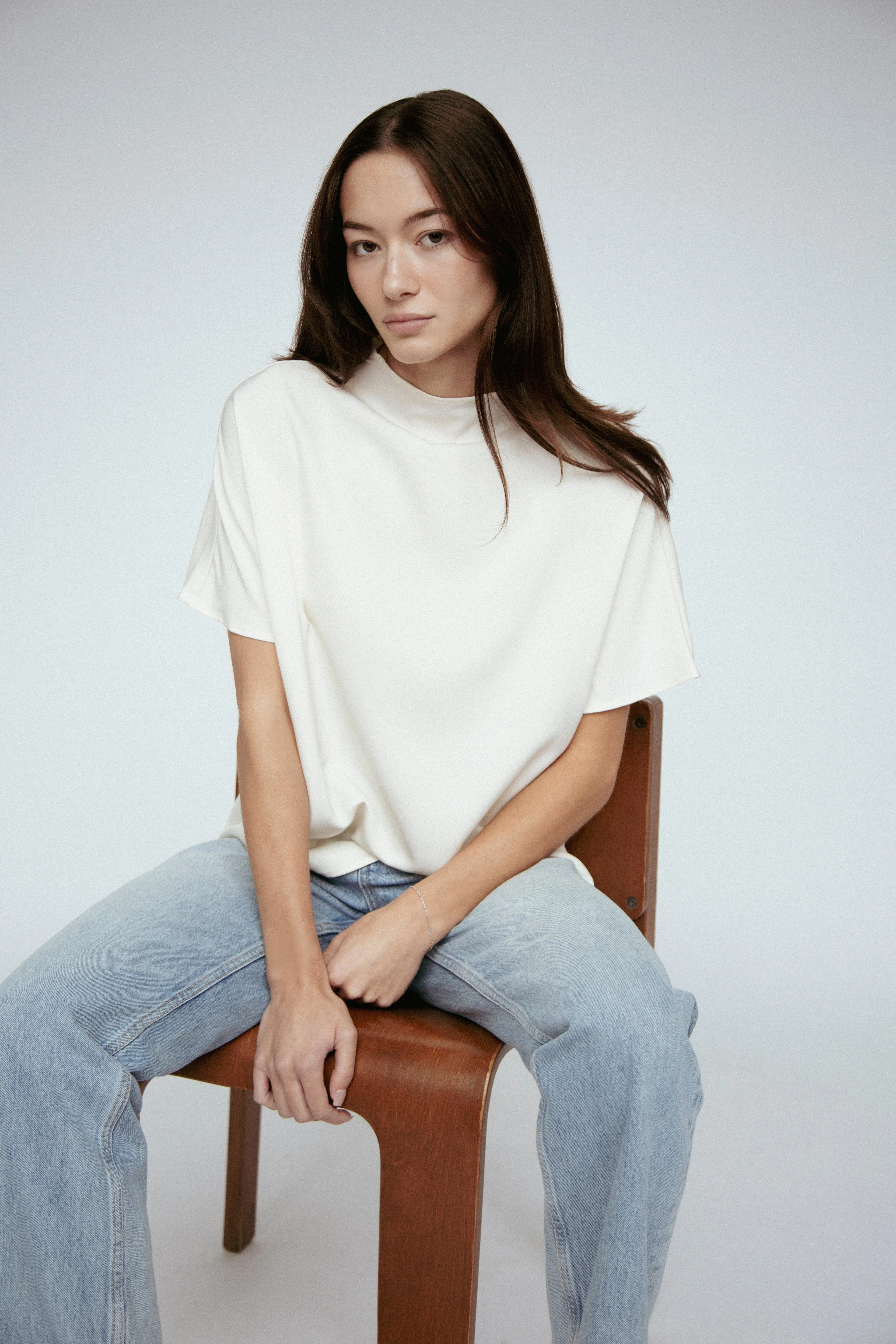 Mila Batwing Top Ivory