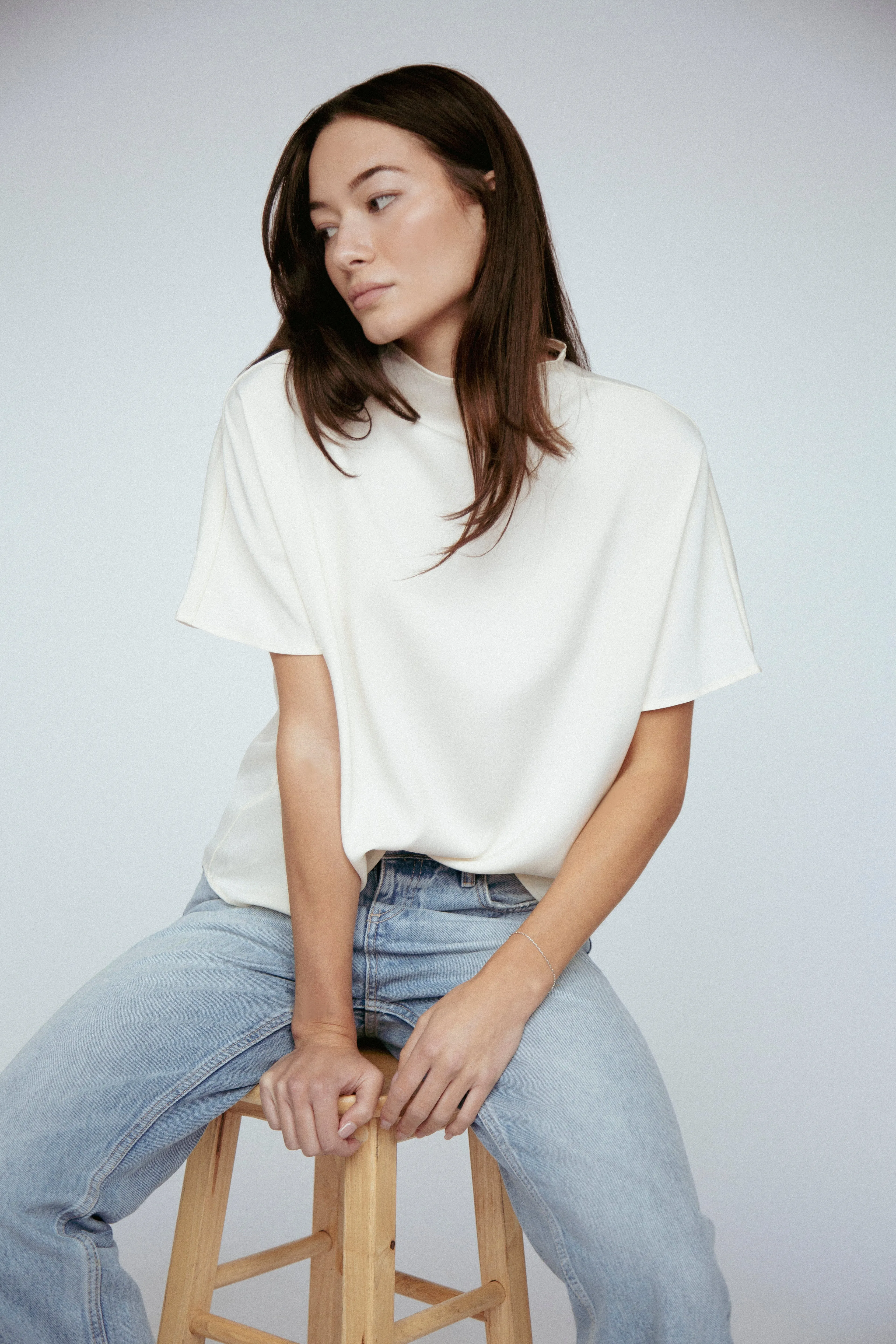 Mila Batwing Top Ivory