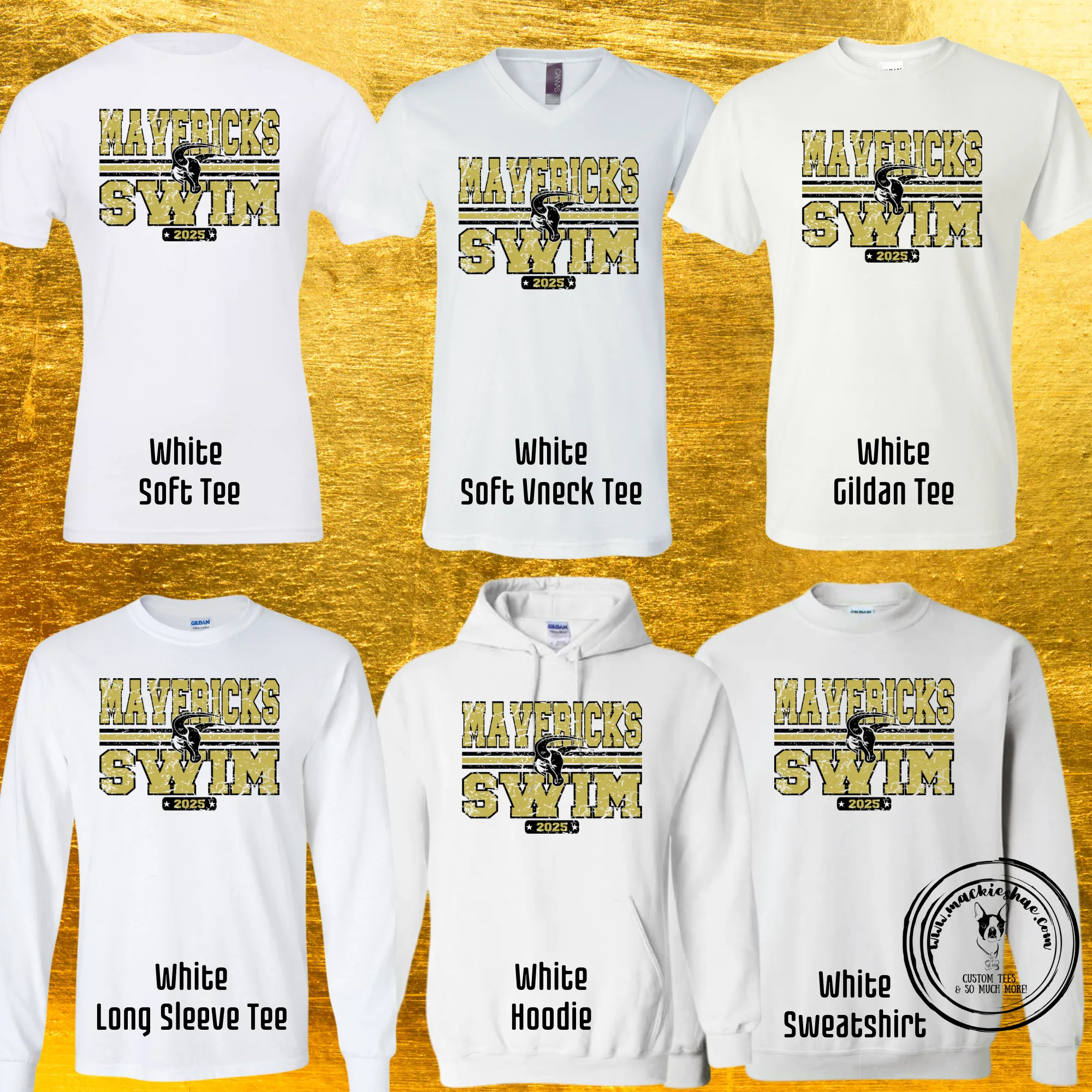 MSHS Swim- Mavericks Swim 2025 Distressed with Maverick White Gear