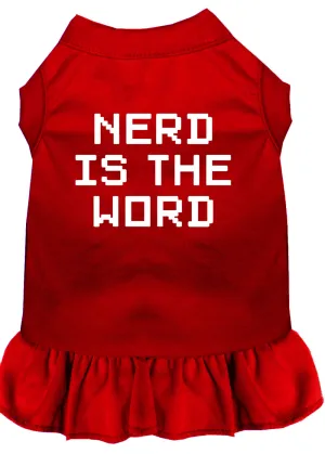 Nerd Is The Word Screen Print Dress Red Xl