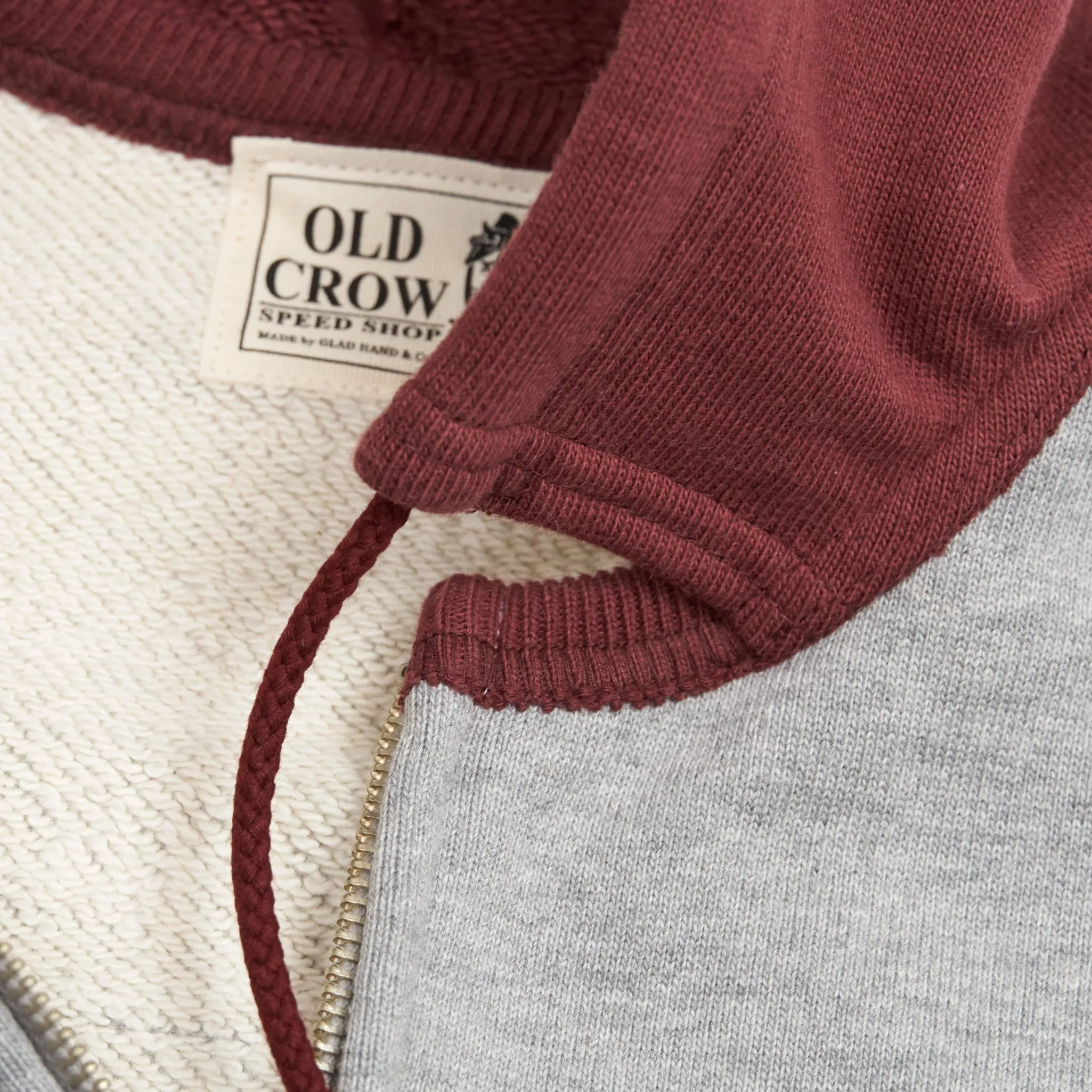 Old Crow Speed Shop by Glad Hand & Co. Zip Up Hooded Sweatshirt