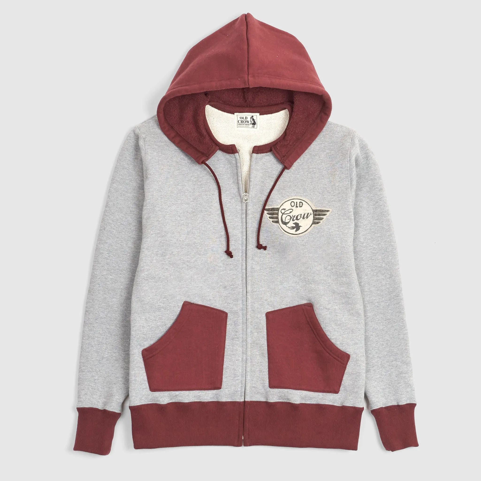 Old Crow Speed Shop by Glad Hand & Co. Zip Up Hooded Sweatshirt