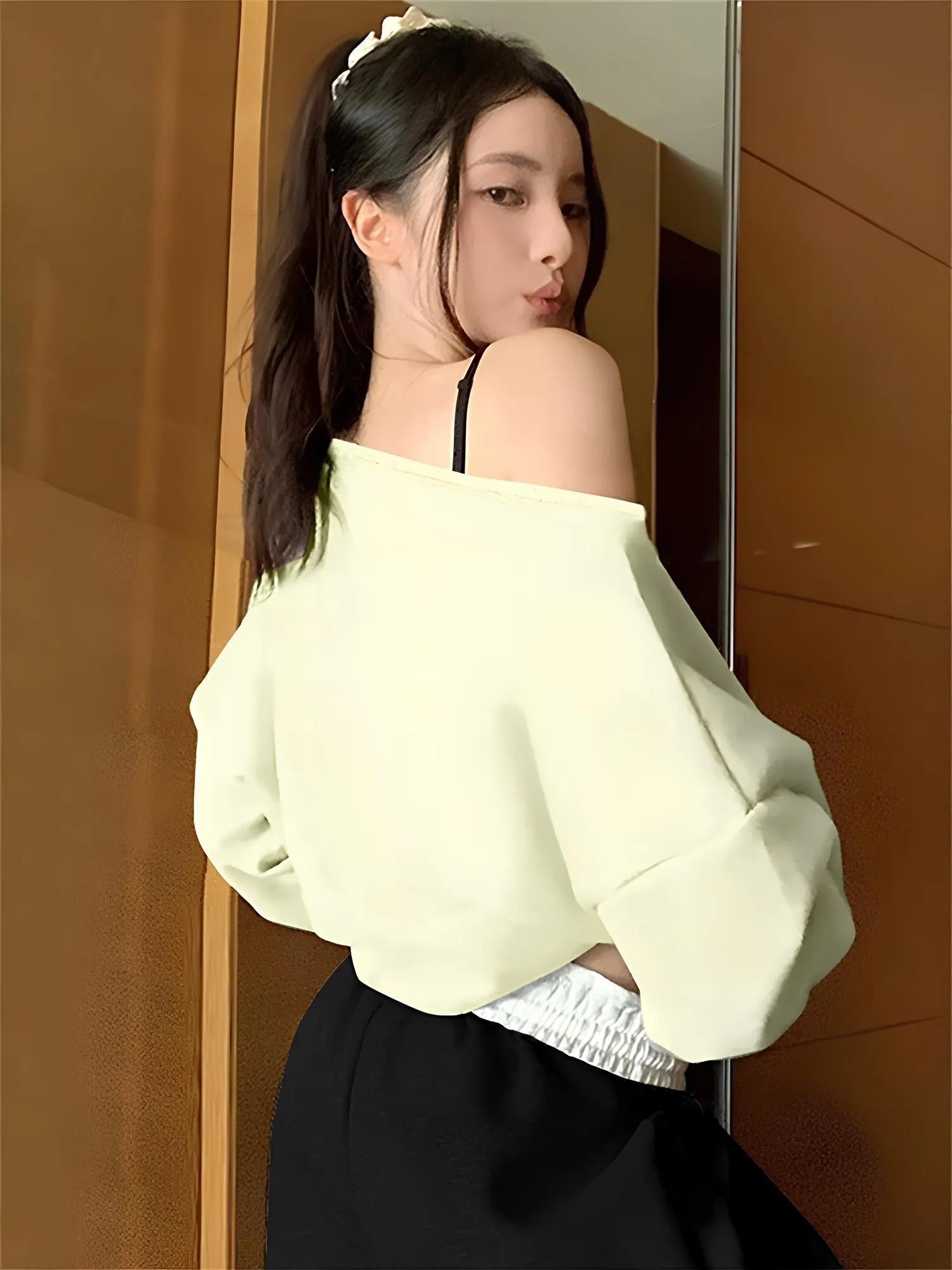 One-Shoulder Letter Print Sweatshirt  Casual & Trendy Streetwear