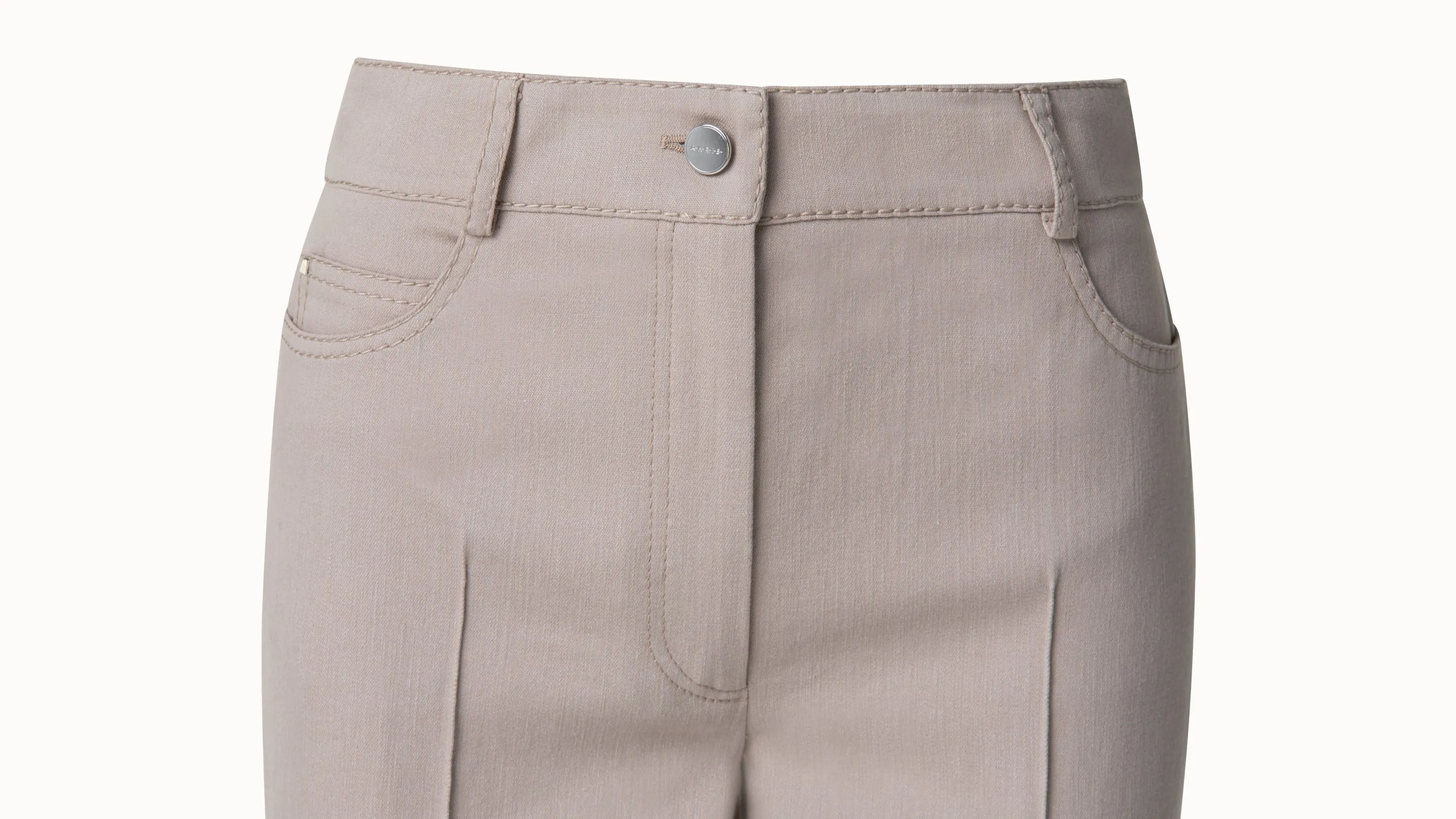 Pants In Cotton Denim With Pockets