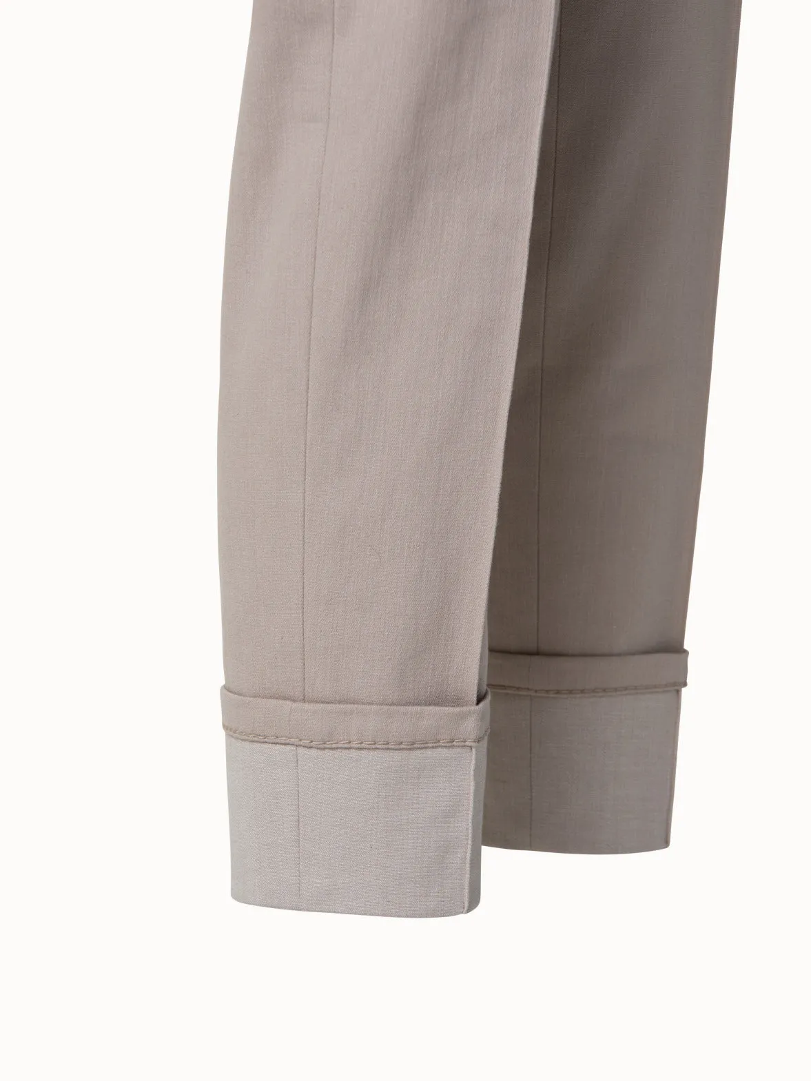 Pants In Cotton Denim With Pockets