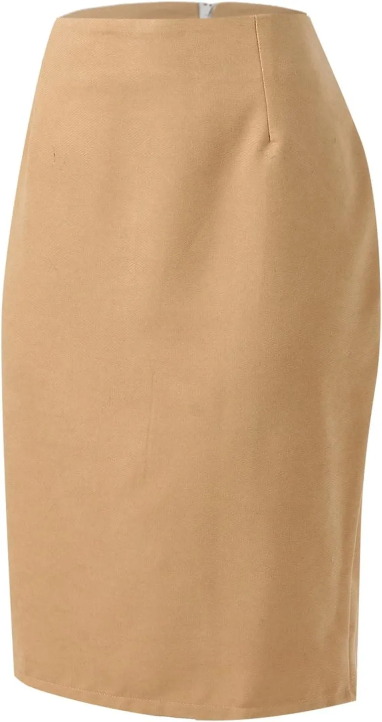 Plaid Midi Skirts for Women 2024 Fall Winter Pencil Bodycon with Slit High Waist Cute Skirt