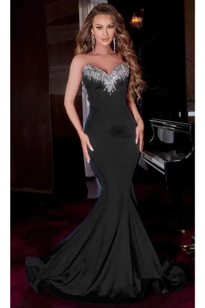 Portia and Scarlett PS23185 -long- Strapless Jeweled Prom Dress