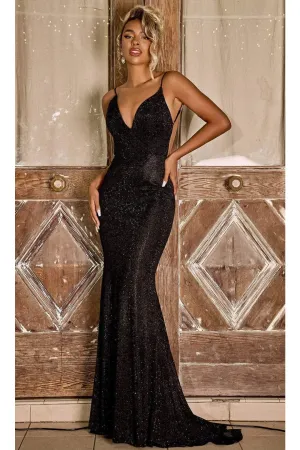Portia and Scarlett PS24100 - long- Backless Prom Dress with Beaded Accents