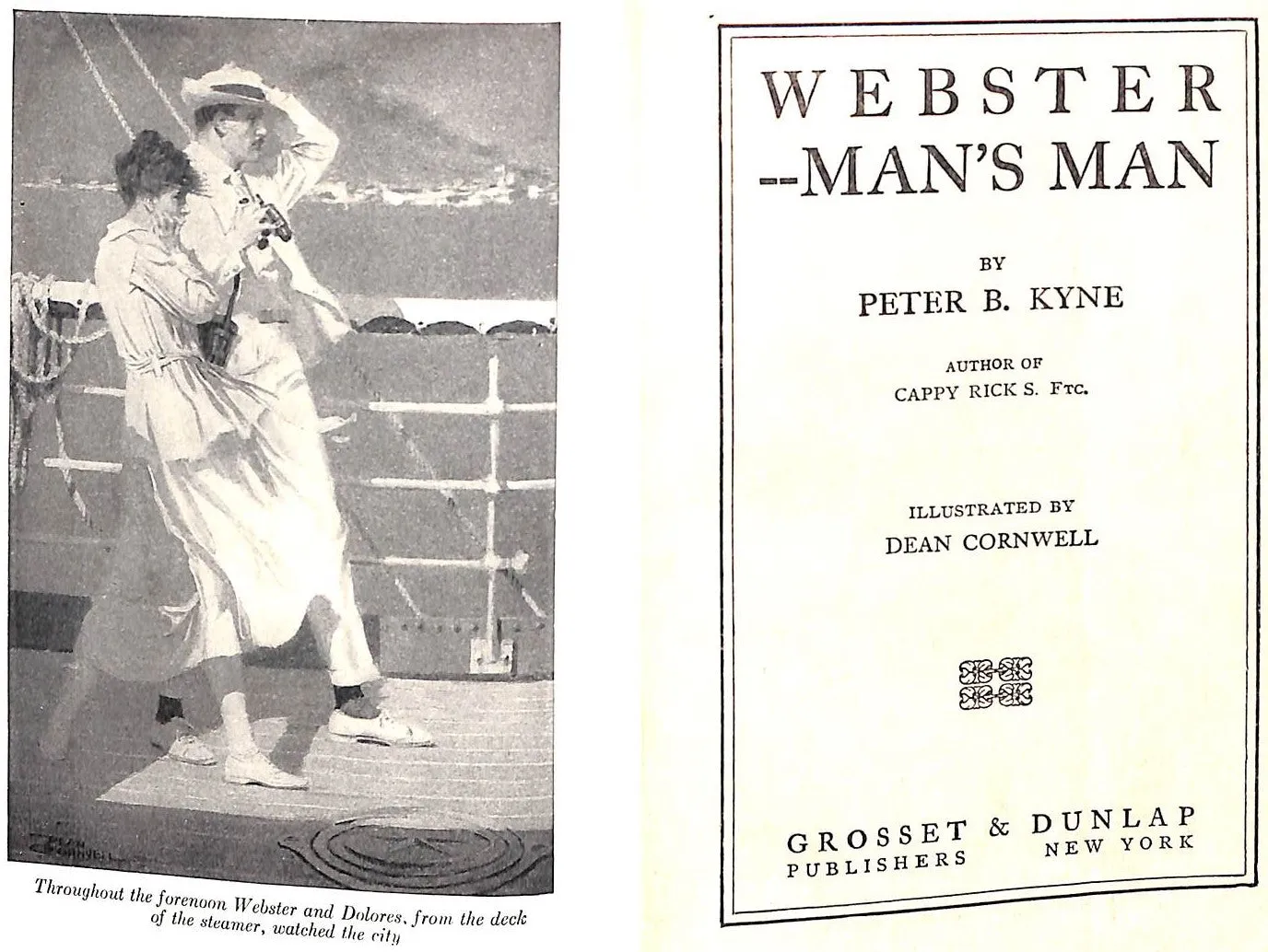 "Webster Man's Man" 1917 KYNE, Peter B.