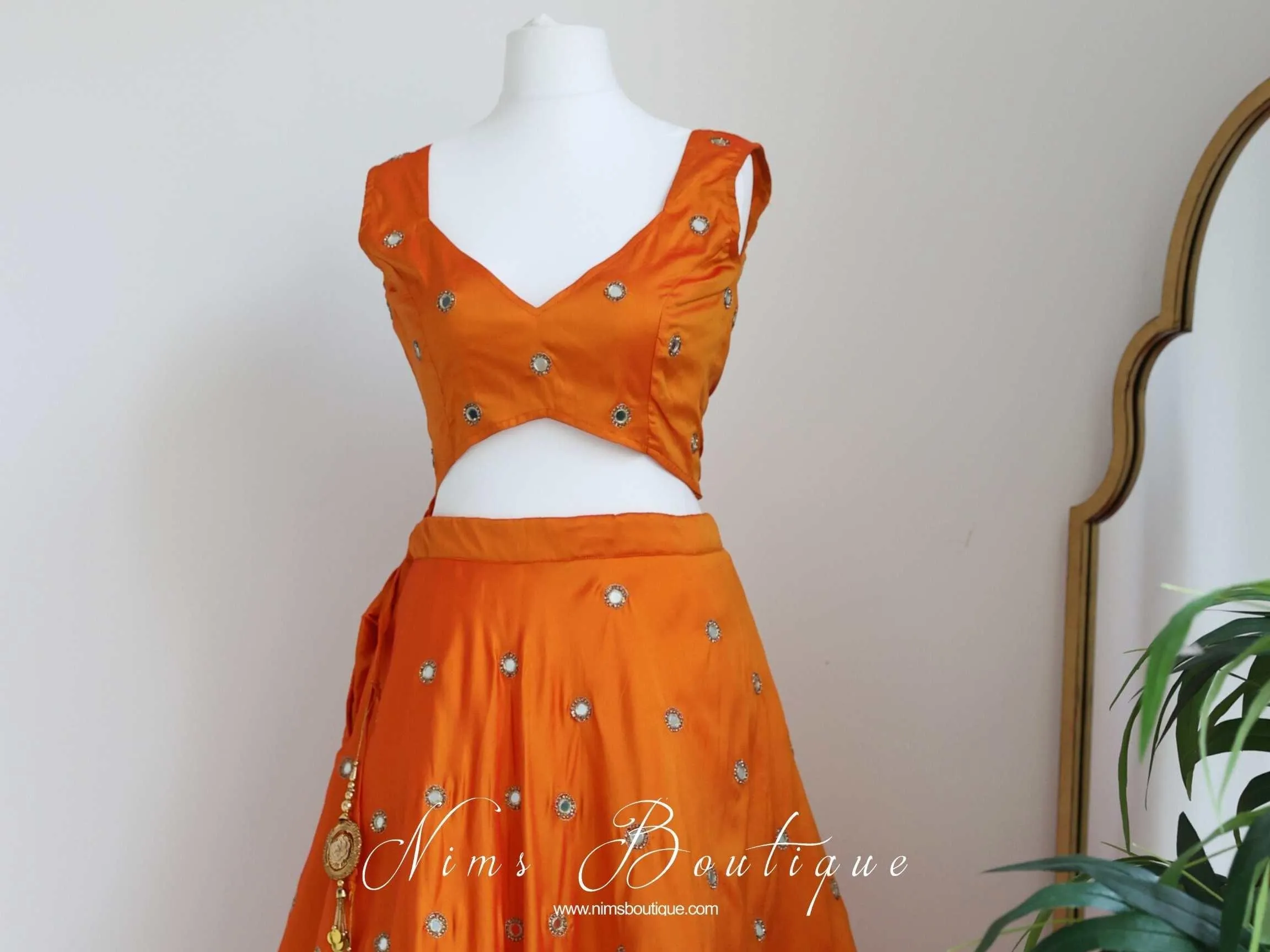 Rani Orange Luxury Silk Mirror Blouse (size 4-18)
