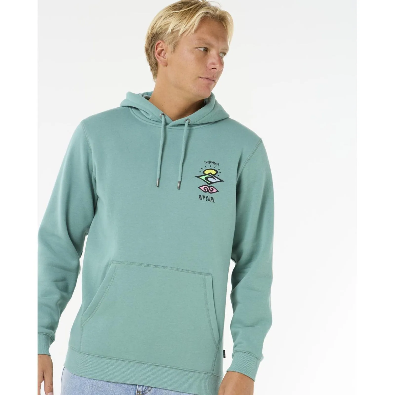 Rip Curl Mens Search Icon Fleece Pullover Hoodie