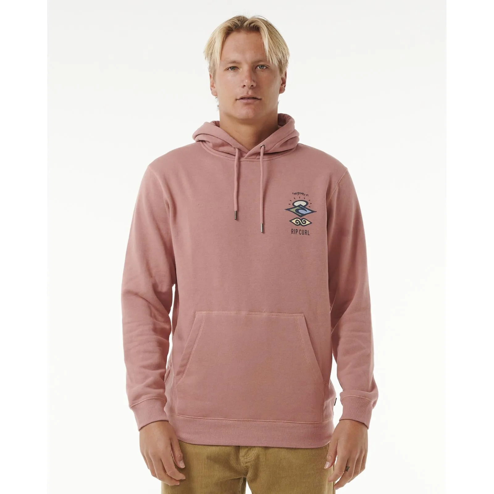 Rip Curl Mens Search Icon Fleece Pullover Hoodie
