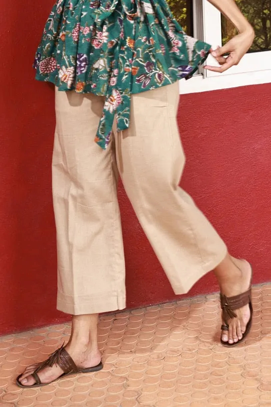 Rosalie Straight Pants - Beige