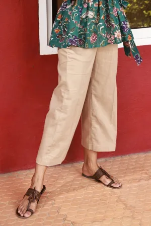 Rosalie Straight Pants - Beige