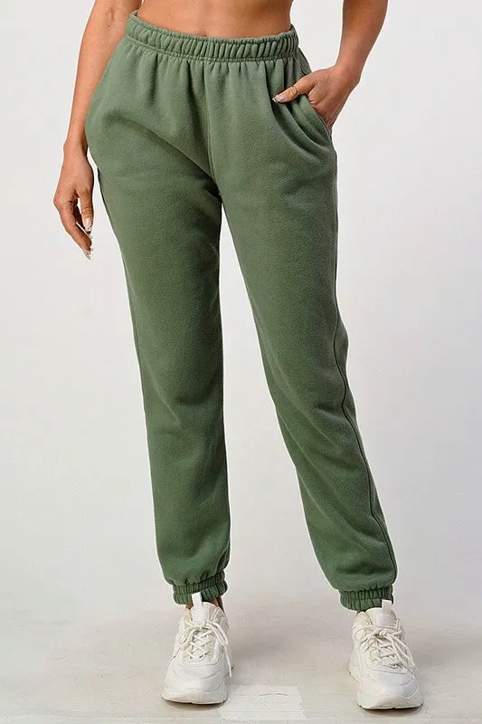 Soft Fleece Sweat Jogger Pants