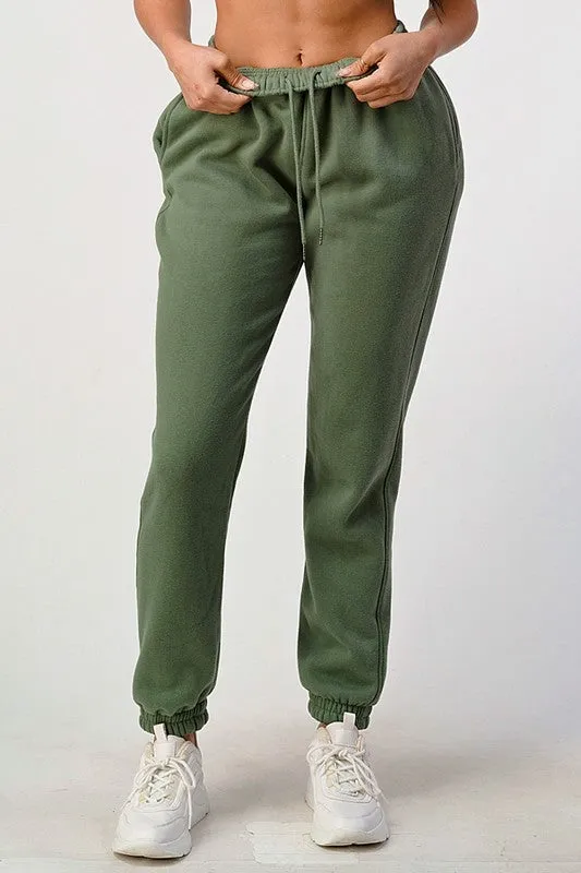Soft Fleece Sweat Jogger Pants