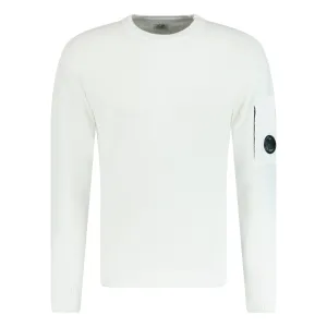 Sponge Knit Arm Lens Sweatshirt White