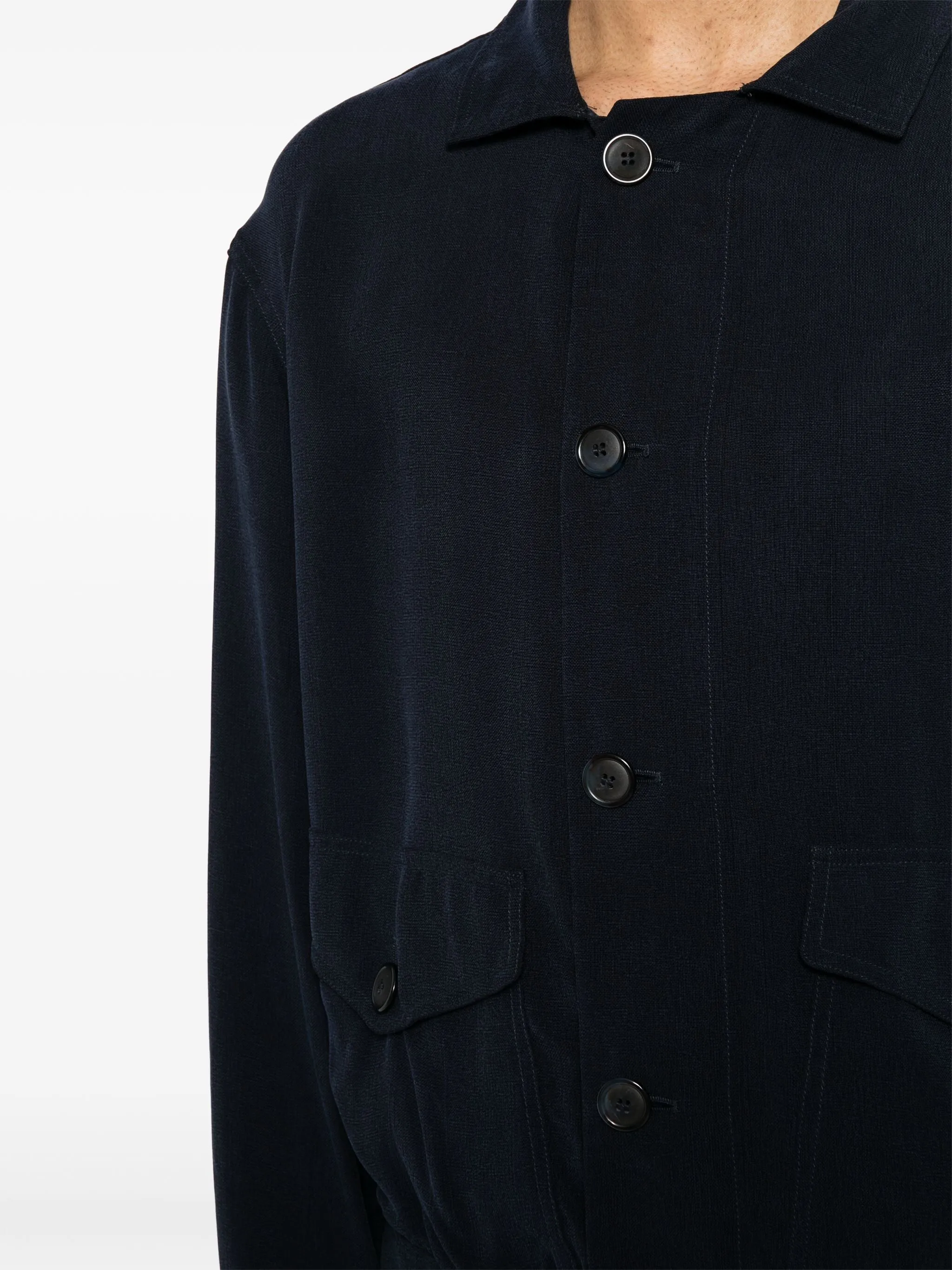 Spread-Collar Shirt Jacket