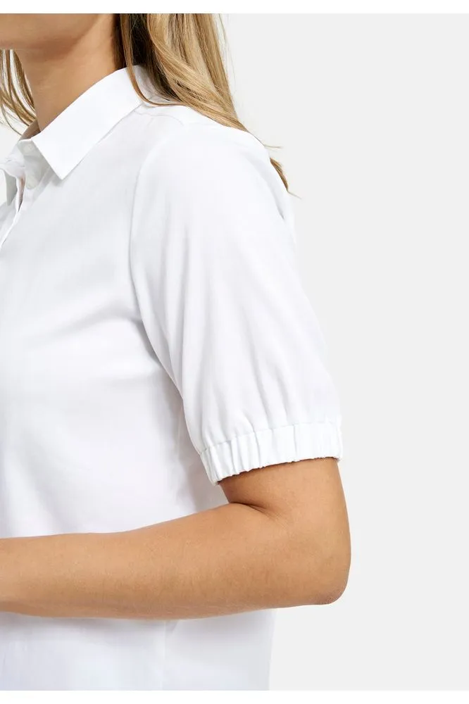 SS25 Milano White Short Sleeve Blouse