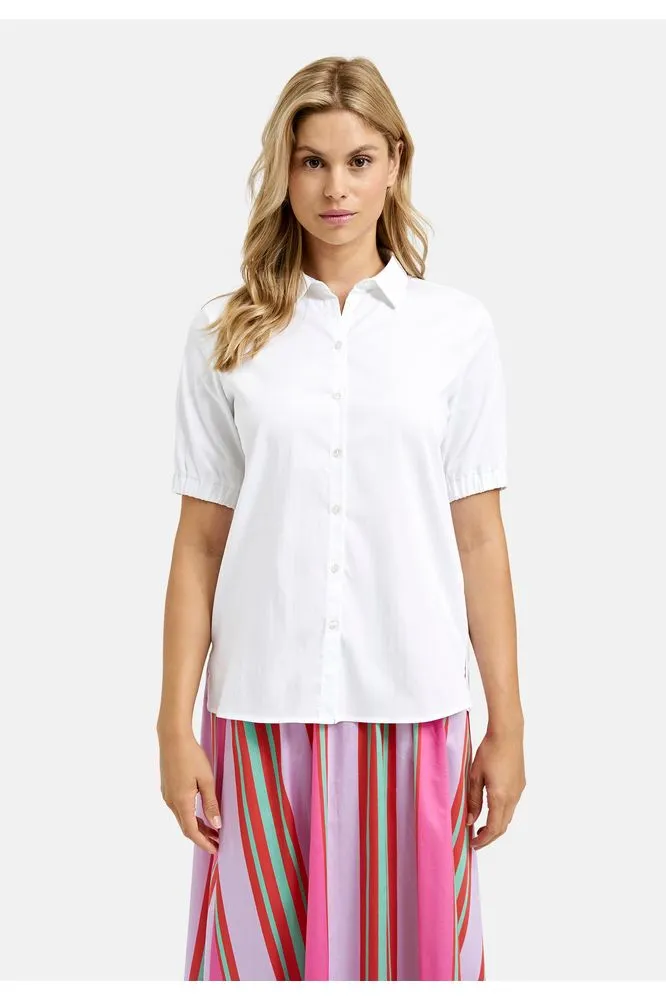 SS25 Milano White Short Sleeve Blouse